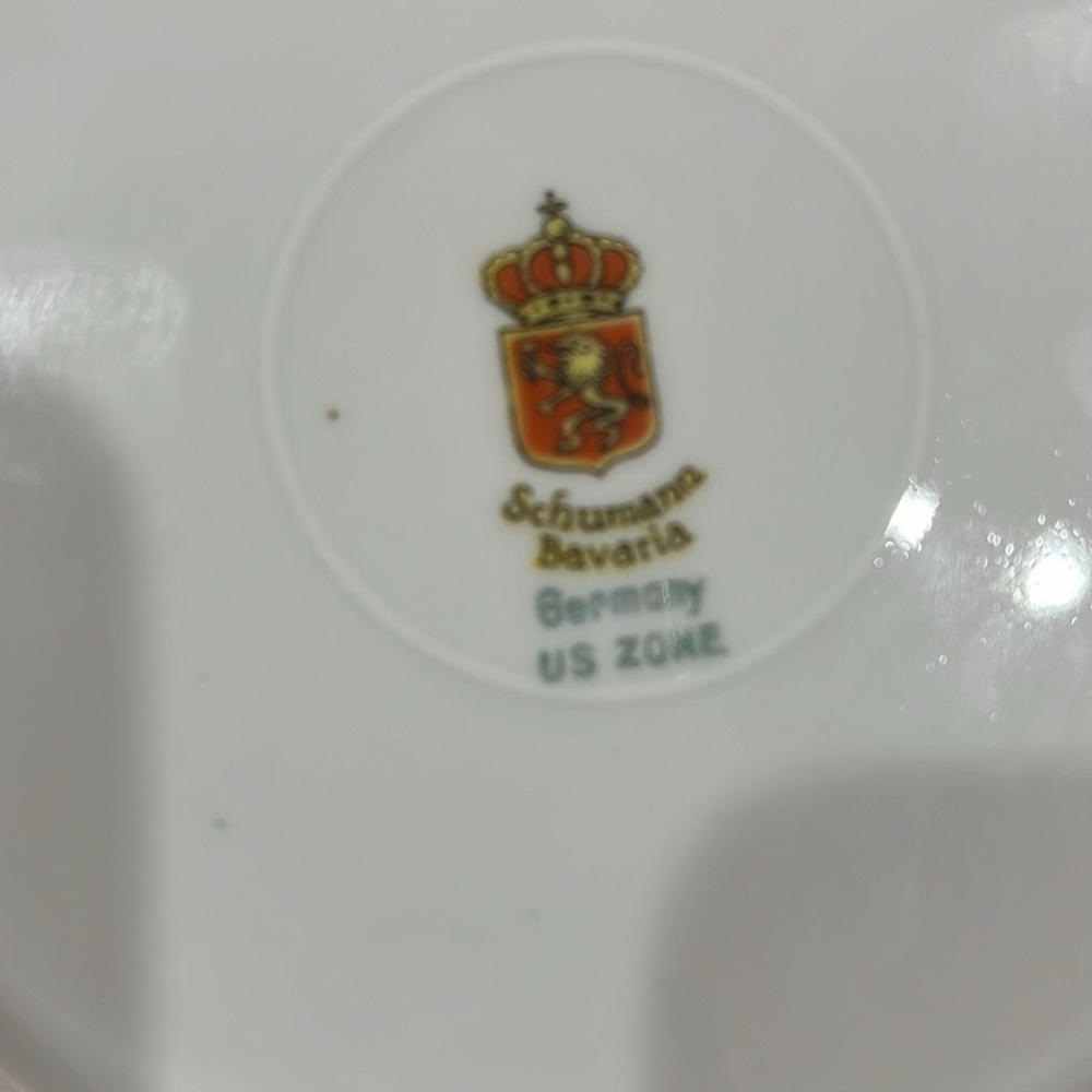 60s Schumann Bavaria Germany Dresner Floral Art Salad Plate 7 3/4” Diameter - Picture 3 of 4